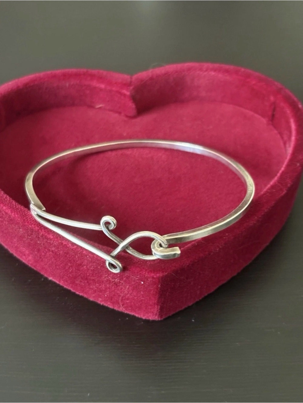Vintage Sterling Silver Hook & Loop Bracelet